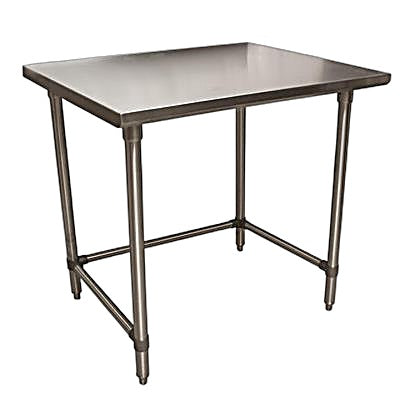 BK Resources 36" x 24" 18 Gauge Stainless Steel Work Table with Open Base – Prep Table - Donut-Equipment.com