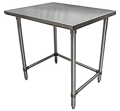 BK Resources 36" x 24" 18 Gauge Stainless Steel Work Table with Open Base – Prep Table - Donut-Equipment.com