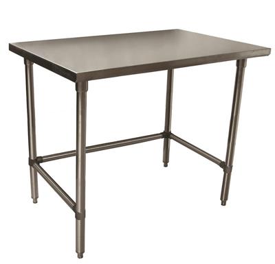 BK Resources 48" x 24" 18 Gauge Stainless Steel Work Table with Open Base – Prep Table - Donut-Equipment.com