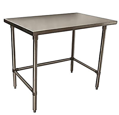 BK Resources 48" x 24" 18 Gauge Stainless Steel Work Table with Open Base – Prep Table - Donut-Equipment.com