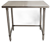 BK Resources 48" x 24" 18 Gauge Stainless Steel Work Table with Open Base – Prep Table - Donut-Equipment.com