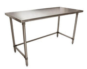 BK Resources 60" x 24" 18 Gauge Stainless Steel Work Table with Open Base – Prep Table - Donut-Equipment.com