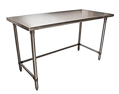 BK Resources 60" x 24" 18 Gauge Stainless Steel Work Table with Open Base – Prep Table - Donut-Equipment.com