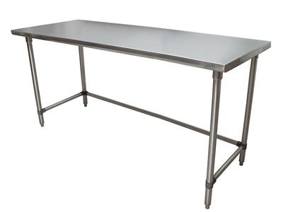 BK Resources 60" x 24" 18 Gauge Stainless Steel Work Table with Open Base – Prep Table - Donut-Equipment.com