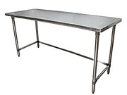 BK Resources 60" x 24" 18 Gauge Stainless Steel Work Table with Open Base – Prep Table - Donut-Equipment.com