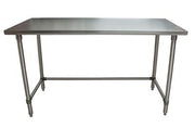 BK Resources 60" x 24" 18 Gauge Stainless Steel Work Table with Open Base – Prep Table - Donut-Equipment.com