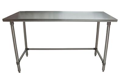 BK Resources 60" x 24" 18 Gauge Stainless Steel Work Table with Open Base – Prep Table - Donut-Equipment.com