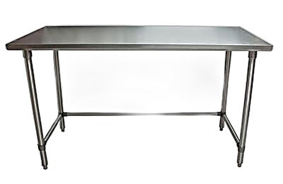 BK Resources 60" x 24" 18 Gauge Stainless Steel Work Table with Open Base – Prep Table - Donut-Equipment.com