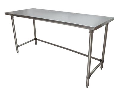BK Resources 72" x 24" 18 Gauge Stainless Steel Work Table with Open Base – Prep Table - Donut-Equipment.com