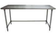BK Resources 72" x 24" 18 Gauge Stainless Steel Work Table with Open Base – Prep Table - Donut-Equipment.com