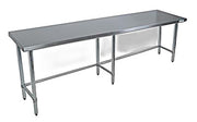 BK Resources 84" x 24" 18 Gauge Stainless Steel Work Table with Open Base – Prep Table - Donut-Equipment.com