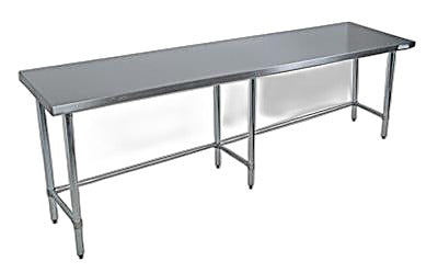 BK Resources 84" x 24" 18 Gauge Stainless Steel Work Table with Open Base – Prep Table - Donut-Equipment.com