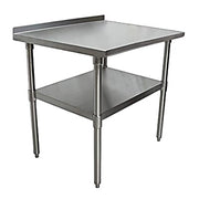 BK Resources 24" x 24" 18 Gauge Stainless Steel Work Table with Undershelf & 1.5" Riser – Prep Table - Donut-Equipment.com