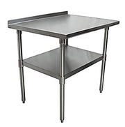 BK Resources 30" x 24" 18 Gauge Stainless Steel Work Table with Undershelf & 1.5" Riser – Prep Table - Donut-Equipment.com