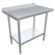 BK Resources 36" x 24" 18 Gauge Stainless Steel Work Table with Undershelf & 1.5" Riser – Prep Table - Donut-Equipment.com