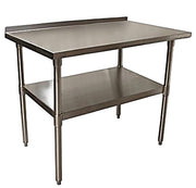 BK Resources 48" x 24" 18 Gauge Stainless Steel Work Table with Undershelf & 1.5" Riser – Prep Table - Donut-Equipment.com