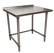 BK Resources 36" x 24" 18 Gauge Stainless Steel Work Table with Open Base & 1.5" Riser – Prep Table - Donut-Equipment.com