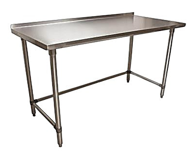 BK Resources 60" x 24" 18 Gauge Stainless Steel Work Table with Open Base & 1.5" Riser – Prep Table - Donut-Equipment.com