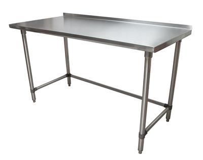BK Resources 60" x 24" 18 Gauge Stainless Steel Work Table with Open Base & 1.5" Riser – Prep Table - Donut-Equipment.com