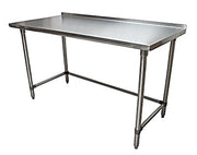 BK Resources 60" x 24" 18 Gauge Stainless Steel Work Table with Open Base & 1.5" Riser – Prep Table - Donut-Equipment.com