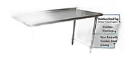 BK Resources 60" x 24" 18 Gauge Stainless Steel Work Table with Open Base & 1.5" Riser – Prep Table - Donut-Equipment.com