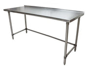 BK Resources 72" x 24" 18 Gauge Stainless Steel Work Table with Open Base & 1.5" Riser – Prep Table - Donut-Equipment.com