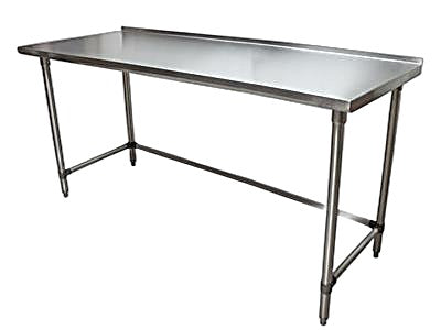 BK Resources 72" x 24" 18 Gauge Stainless Steel Work Table with Open Base & 1.5" Riser – Prep Table - Donut-Equipment.com