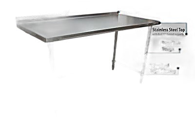 BK Resources 72" x 24" 18 Gauge Stainless Steel Work Table with Open Base & 1.5" Riser – Prep Table - Donut-Equipment.com