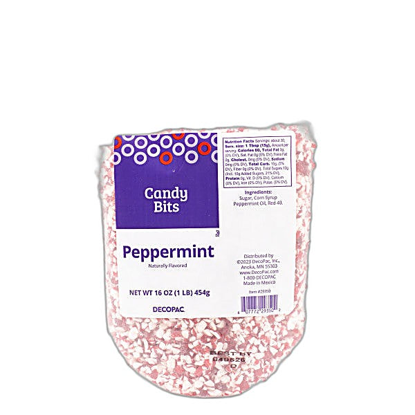 Peppermint Flavored Crunch Candy Bits 16 oz - Bakery Wholesalers