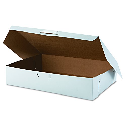 19 x 14 x 5 LC White Bakery Boxes 50 count 1/2 Sheet Cake Box-Bakery Box
