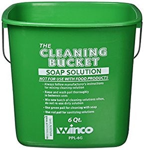 Cubo de limpieza, 6 cuartos, solución de jabón verde
