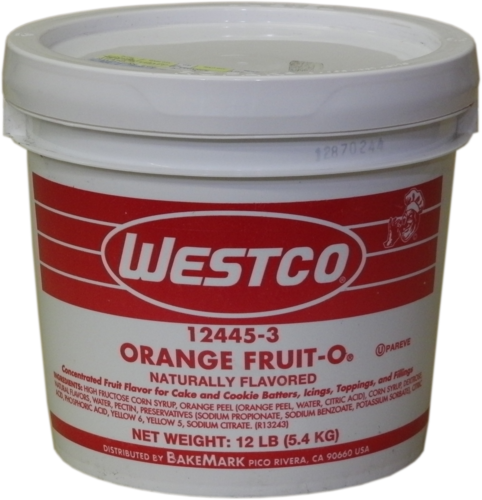 Westco Orange Fruit-O Concentrate Icing Fruit 12#