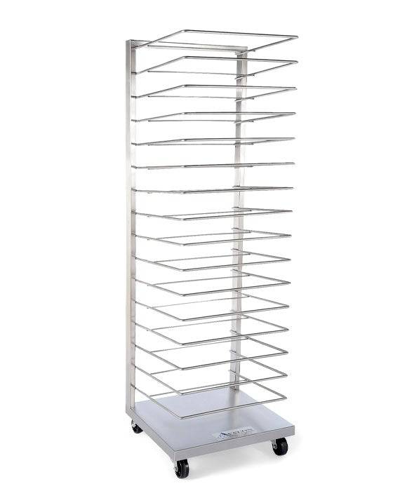 Avalon ACR16-S Stainless Steel Cooling Rack With 16 Slides 1/2 Racks On 3" Casters Bakery Wholesalers
