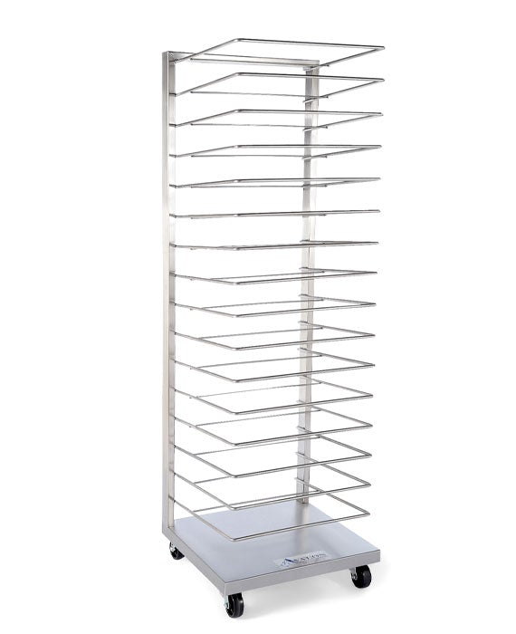 Avalon ACR16 Stainless Steel Cooling Rack With 16 Slides 1/2 Racks On 3" Casters