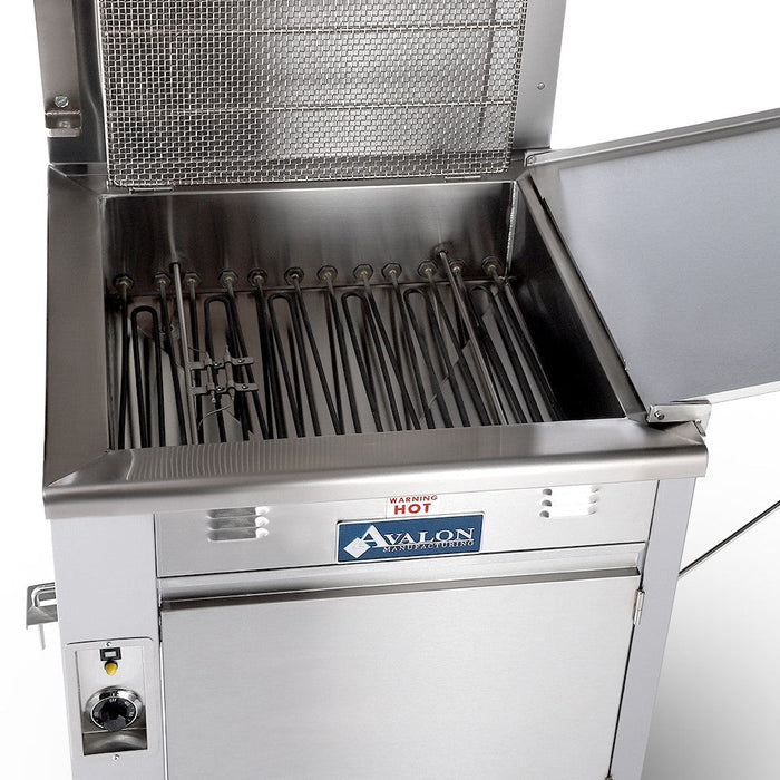 Avalon ADF24-E Donut Fryer 24" X 24" Electric (1 phase) Right Side Drain Board with Submerger Screen