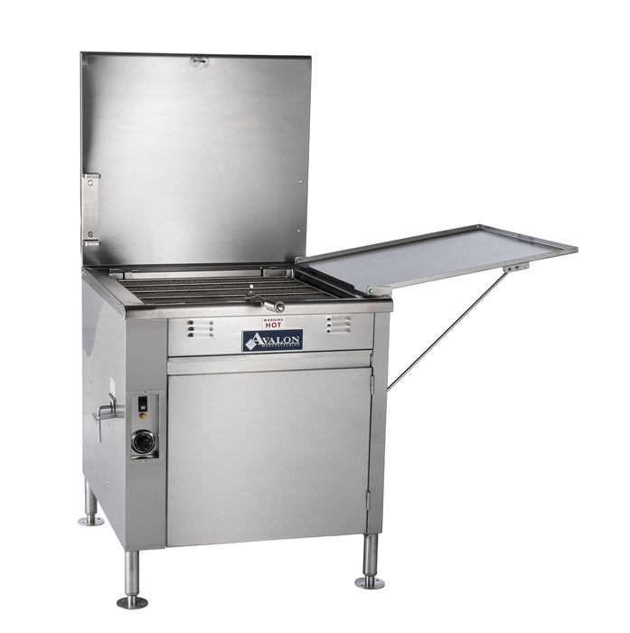 Avalon ADF24-E Donut Fryer 24" X 24" Electric (1 phase) Right Side Drain Board with Submerger Screen