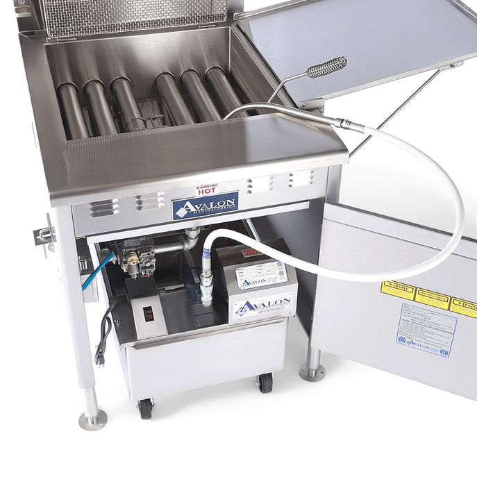 Avalon 18" x 26" ADF26-G Donut Fryer, Natural Gas, Standing Pilot, No Power, left Side Drain Board