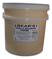 Bear Stewart Vanilla Bavarian Crème Pastry, Pie and Cake Filling- 40 Pound Pail Bakery Wholesalers