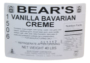 Bear Stewart Vanilla Bavarian Crème Pastry, Pie and Cake Filling- 40 Pound Pail Bakery Wholesalers