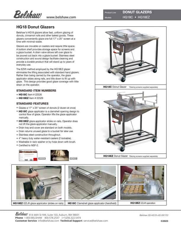 Belshaw HG18C Glazer with Drain Tray/and One Glazing Screen Bakery Wholesalers