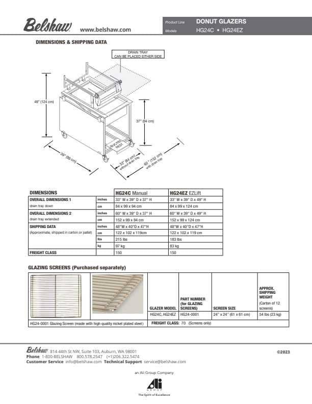 Belshaw HG24EZ Glazer with Drain Tray/and One Glazing Screen Bakery Wholesalers