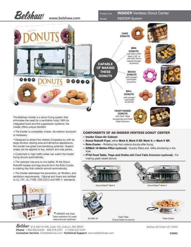 BELSHAW INSIDER Ventless Donut System Bakery Wholesalers