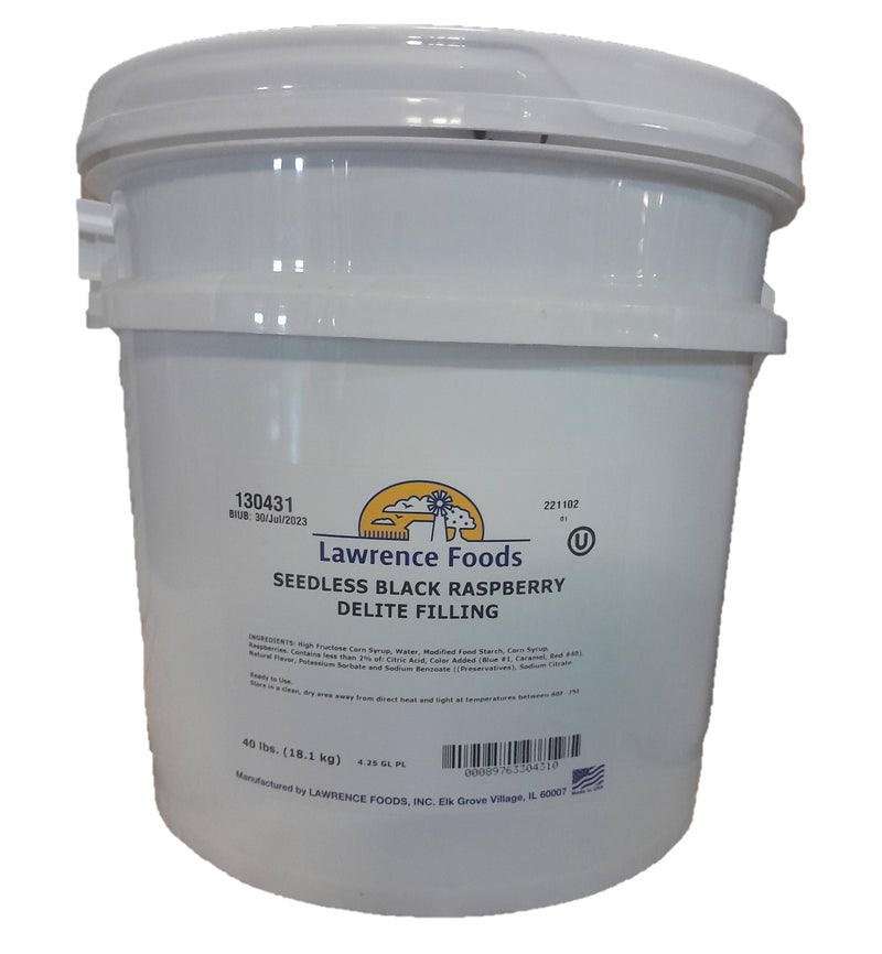 Lawrence Black Raspberry Delight Seedless- 40 Pound Pail Bakery Wholesalers