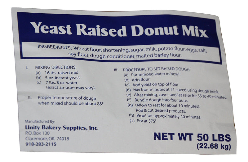 Blue Label Yeast Raised (Table Cut) Donut Mix 50# Bakery Wholesalers