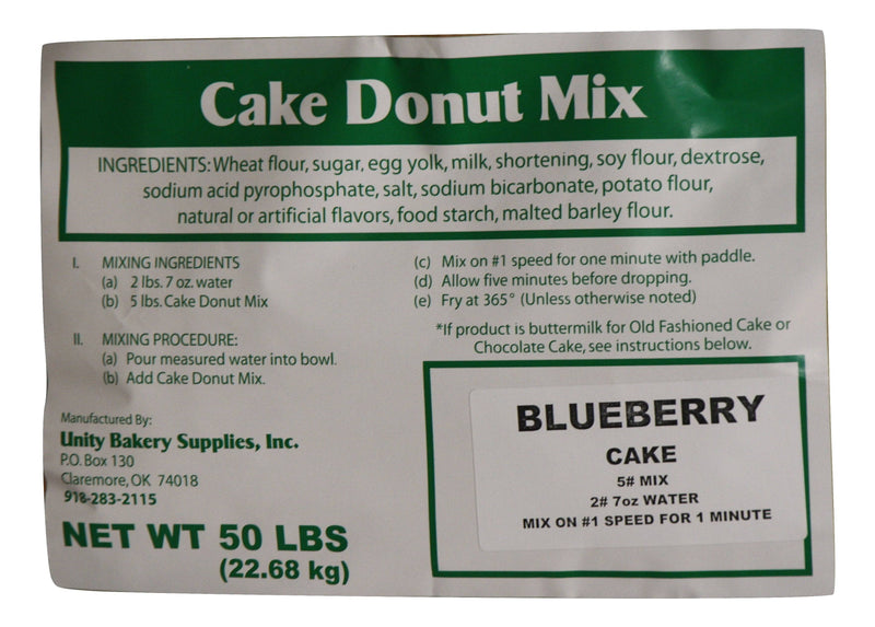 Bulk Blueberry Cake Donut Mix 40 x 50#  bags Bakery Wholesalers