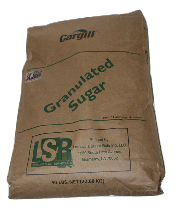 Granulated Pure Cane Sugar (Bulk 50 to a pallet of 50 Pound bags (brand could vary)