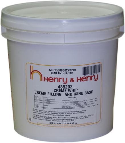 Henry & Henry Creme Whip Icing Base- 18 pounds.