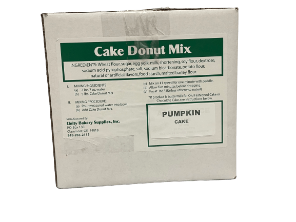 Pumpkin Spice Cake Donut Mix 35# box for orders under 200 pounds (Seasonal) Bakery Wholesalers