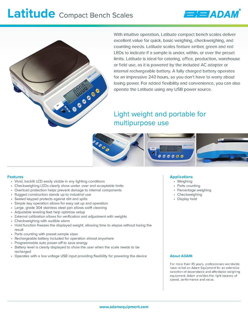 Latitude Compact Bench Scale LBX 12 Bakery Wholesalers