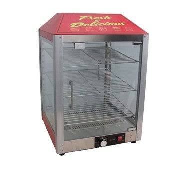 Two Door Warmer and Merchandiser for Cooked Foods Display for Service Counter Bakery Wholesalers